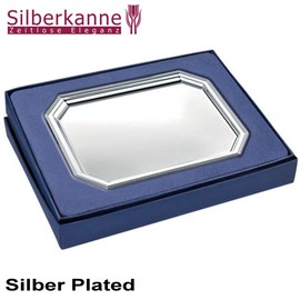 SILBERKANNE Palma Octagonal Tray 23 x 17 x 4 cm Premium Silver Plated Elegant Silver-Plated in Top Workmanship