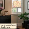 GO&SO 1 Pack Floral Large Drum Lamp Shade,16" x16" x10",