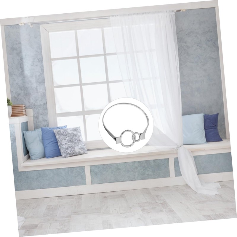 ULTECHNOVO Curtain Tiebacks Simple Design for White Curtains No Drill