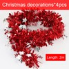 Sprinlot Christmas Garland, Red, Pack of 4 Tinsel Garlands, Shiny