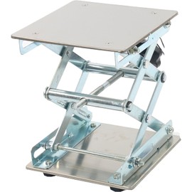 zoomto 8inch x8inch Lab Jack Scissor Stand Platform,200 x 200mm Stainless Steel Lab Jack Stand Table Lift, 304 Stainless Steel ，Expandable Lift Height Range 80mm-270mm, Maximum Support Weight 15kg