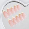LWTZLW French Tip Press on Nails Medium Almond False Nails