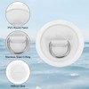 PATIKIL D-Ring Patch, 6 Pcs Stainless Steel D-Ring PVC Patch