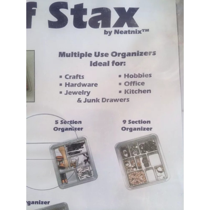Neatnix 1 Section Stuff Stax with Lid Craft Office Kitchen