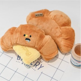 Dog Toys for Small Dogs Bread Toys Squeaky Plush Dog Toys Hide and Seek Chew Fetch Dog Birthday for Small and Medium Dogs Puppies - Bread 1Pcs