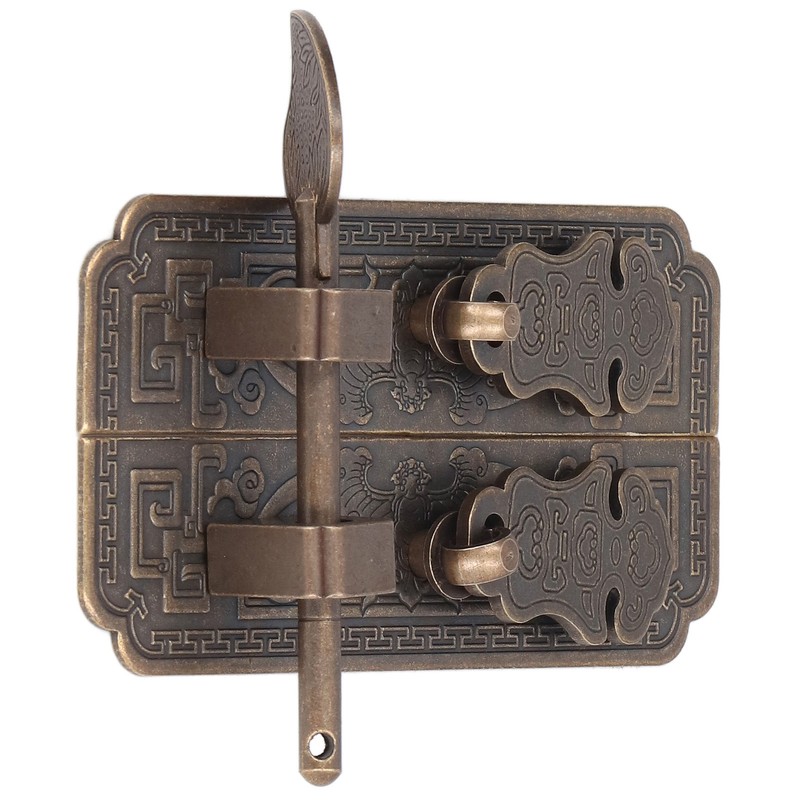 Cabinet Faceplate Brass Material Bronze Auspicious Bat Pattern Retro Chinese