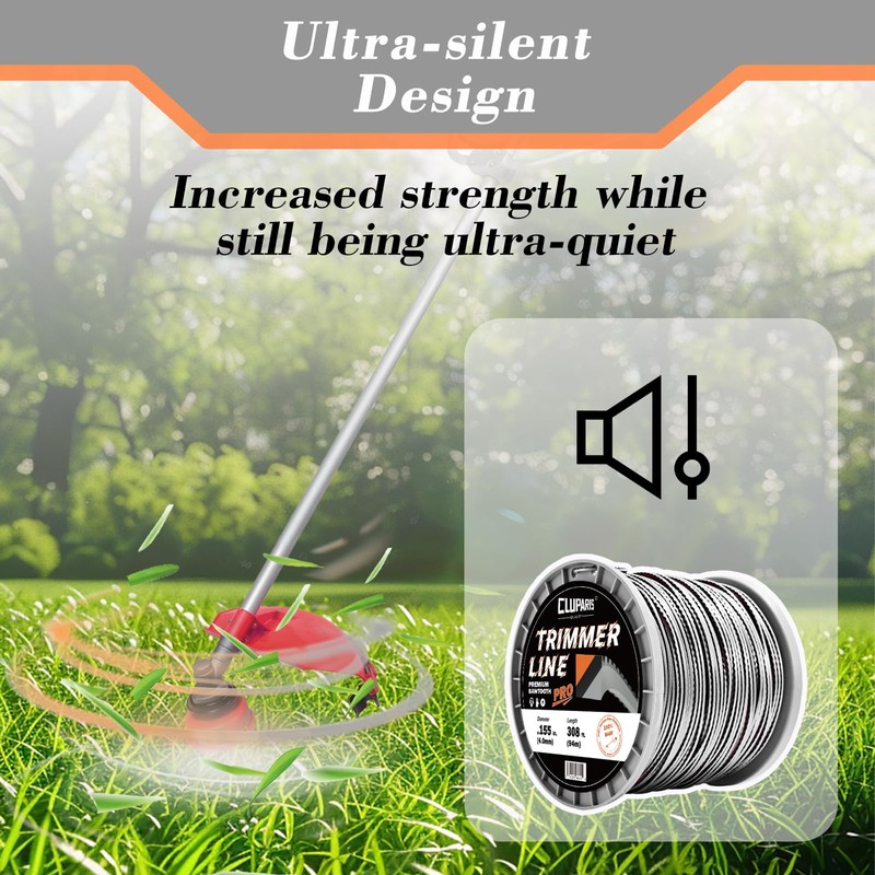 Cluparis 155 Sawtooth Trimmer line Heavy Duty for Push String
