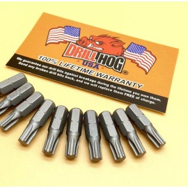 Drill Hog T-15 Torx Bit T-15 Insert Bit Star Torx Lifetime Warranty (100 Pack) Drill Hog®