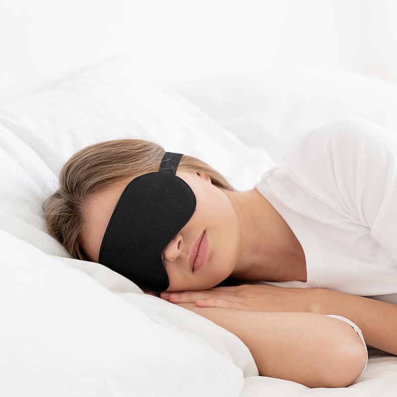 Ukissim Silk Sleep Mask, Adjustable Soft Eye Cover for Comfortable