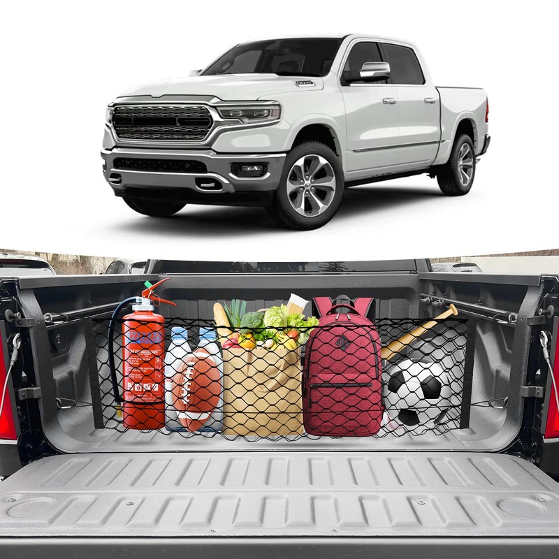 Canvcle Truck Bed Cargo Net for 2019-2025 2026 Dodge Ram