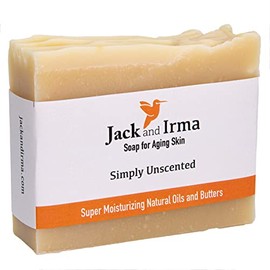 Pure Sabao Jack & Irma – Simply Unscented – Soap for Mature Skin - Superfatted Soap, Super Moisturizing – Handmade Natural Soap