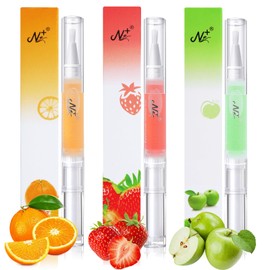 3PCS Cuticle Oil Pen for Nails, Nail Oil Cuticle for Nail Care, Nail Growth Serum Cuticle Softener Nail Pens Natural Ingredients Cuticle Care Deep Nourishment for Preventing Cracking and Drying