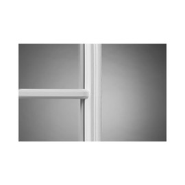 ODL Modern Farmhouse Style Rain Pattern Obscured Privacy Glass for Exterior Door - Double Pane - 24" x 8" White Frame in 4 Grid Pattern