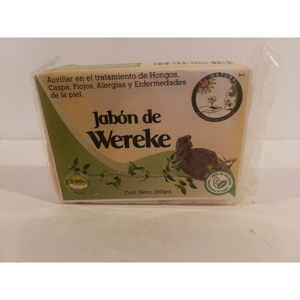 JABON DE WEREKE SOAP "Skin Diseases, Fungicida, Caspa, Dandruff, Lice" 100GRS.