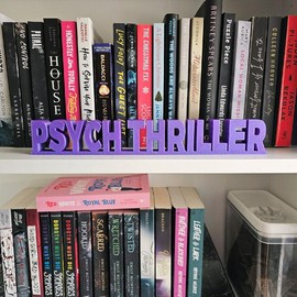 Psychological Thriller Sign, Psychological Thriller  Plaque, Book Decor, Shelf Decor, Bookish, Book Trope Sign, Book Genre Sign, - Color: Purple Nebula