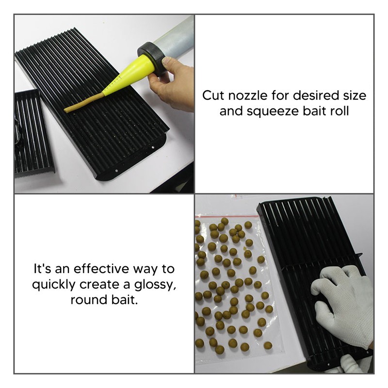 Bait Rolling Plate ABS Plastic Black Portable Lightweigh Fishing Bait