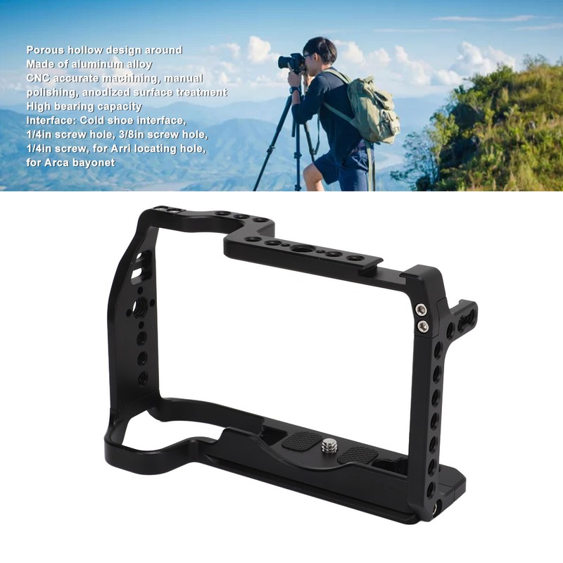 Camera Cage Rig Aluminium Alloy with Cold Shoe Interface Camera