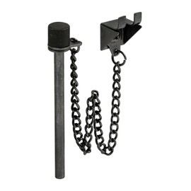Prime-Line MP4148 Sliding Door Pin Lock with Ring, Black Finish (2 Pack)