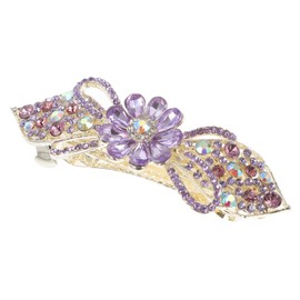 SAFIGLE Spring Rhinestone Hair Clip for Women Elegant Hair Barrette Durable Bling Hairpin for Daily Wear Parties and Special Occasions