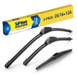 5 Plus limpiaparabrisas de repuesto para TOYOTA RAV4 2024 2023 2022 2021 2020 2019 (juego de 3), limpiaparabrisas de 26 pulgadas + 16 pulgadas con limpiaparabrisas trasero de 12 pulgadas