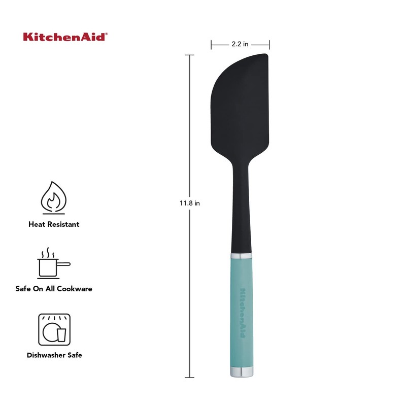 KitchenAid KE031OHAQA Classic Scraper Spatula, One Size, Aqua