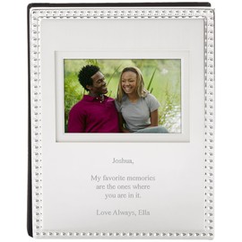 THINGS REMEMBERED Engraved Silver Beaded Mini Photo Album (Free Customization)