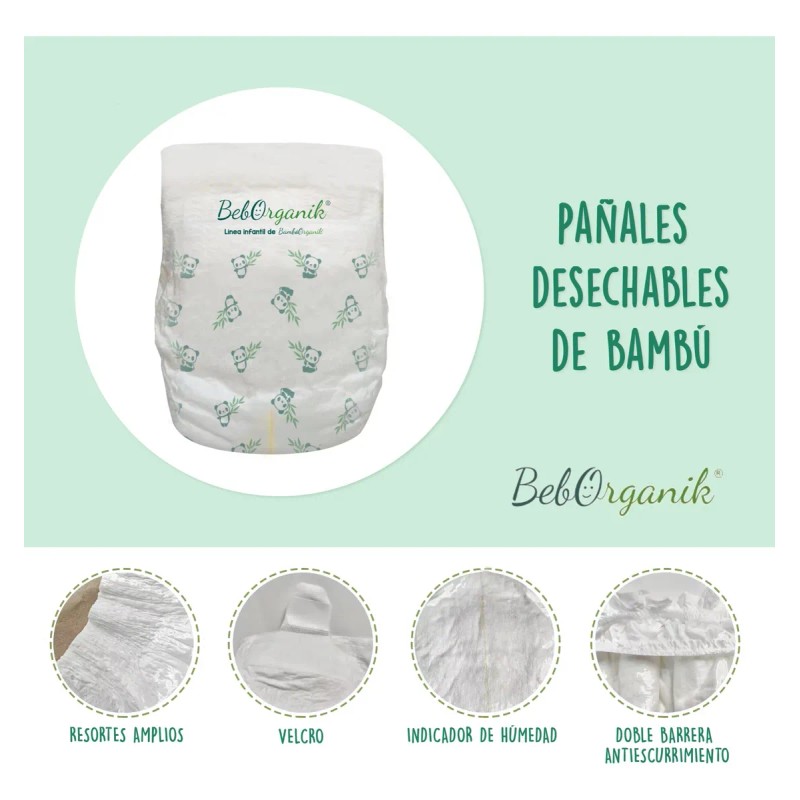 Pañales Desechables De Bambú Bebés Grande Etapa 4