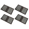 4pcs Vaccination Certificate Holder Marbling Waterproof PU Leather Vaccine Card