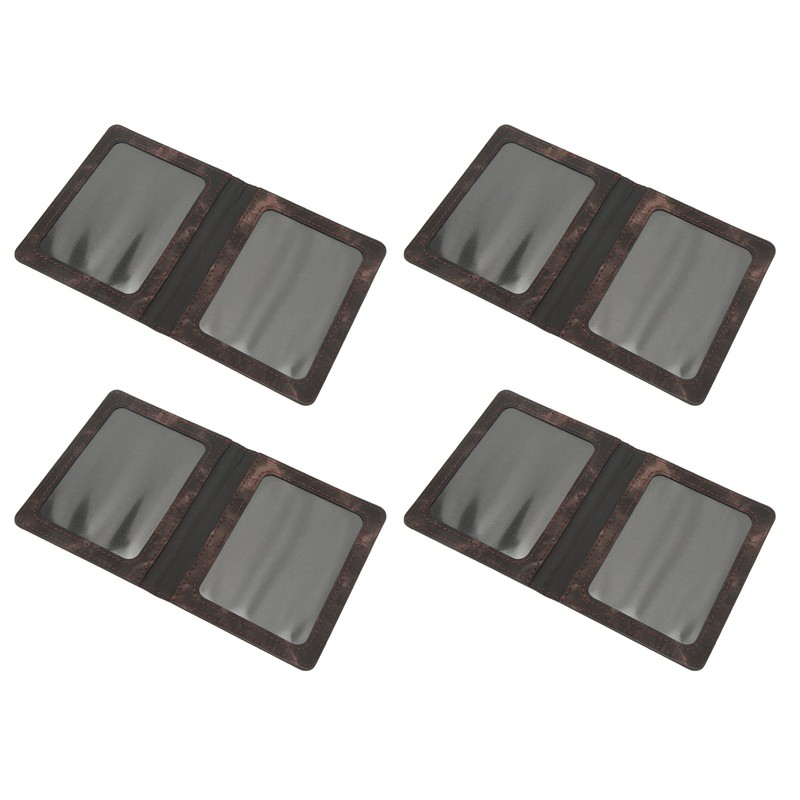 4pcs Vaccination Certificate Holder Marbling Waterproof PU Leather Vaccine Card