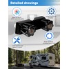 4" RV Shower Faucet, Dual-Handle Camper Faucet Mixing Valve Diverter
