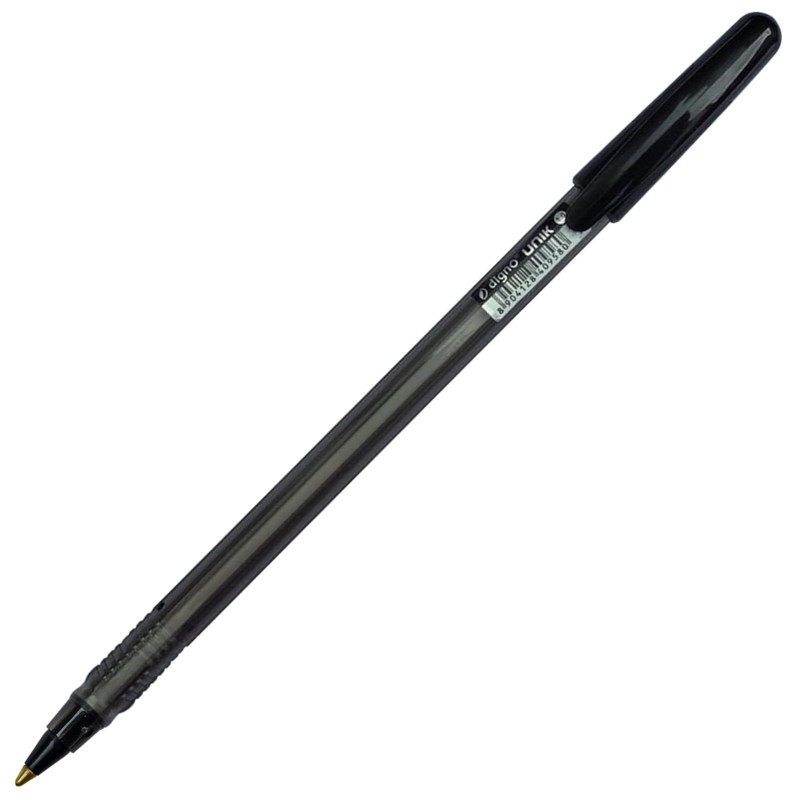 DIGNO UniStic Ballpoint Pens, BLACK, Medium Point (1.0mm), Pack of