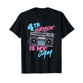 4th Grade Is My Jam - Vintage 80s Boombox Teacher Student T-Shirt