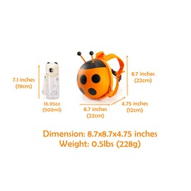 Happykids Mini Ladybug Backpack with Safety Harness for Toddlers for Daycare Kindergarten