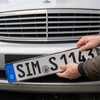 Frameless Velcro Number Plate Holder, for Two Number Plates, Provides