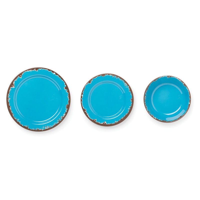 Fox Run Melamine Dinnerware Set, Multicolor, 12 Piece