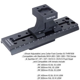 iShoot Lens Collar Foot Tripod Mount Ring Base Compatible with Canon RF 400mm f/2.8L is USM, RF 600mm f/4L is USM & RF 800mm f/5.6L is USM, Support Stand Compatible with Manfrotto Sachtler Fluid Head