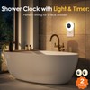 One Fire 【2 Pack】 Bathroom Clock,10 Levels Dimmable+3 Light Colors+Remote