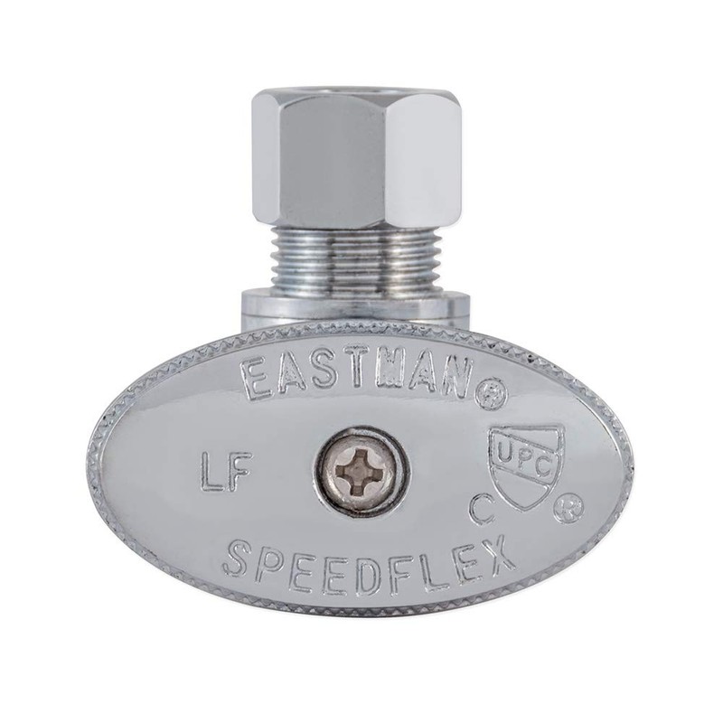 Eastman Quarter-Turn Straight Stop Valve with Extension Tube, 1/2 Inch