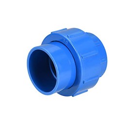 uxcell 50mm X 50mm PVC Pipe Fitting Union Solvent Socket Quick Connector Blue