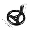 1PC 12*125mm Black Round 3 Spoke Hand Wheel for Lathe