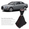 Gear Shift Knob Boot Set 5 Speed PVC Leather Gearstick