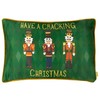 furn. Nutcracker Cracking Christmas Cushion Cover, Green