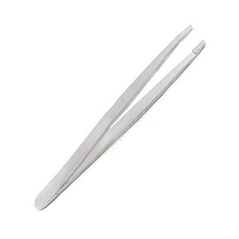 Tweezers - Surgi Grade Stainless Steel - Slant Tip for Expert Eyebrow Shaping and Facial Hair Removal - Best Tool for Men and Women (Silver) By G.S ONLINE STORE
