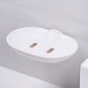 Luxury interior white soap rack 2in1 bathroom soap box holder NO831 2ea