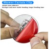 4 Pack Shower Curtain Clips, Windproof Shower Splash Guard，Self Adhesive