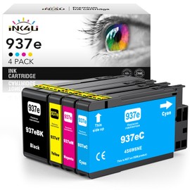 937e Cartridges with Chip Compatible with HP 937 Printer Cartridges 937E 937XL for HP OfficeJet 9110b 9130b 9120b 9117b Printer Cartridges for HP 9720 9730 (with Chip)