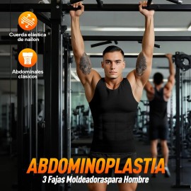 Camiseta 2pzs Para Corregir Postura Hombre Fajas Cinturillas 