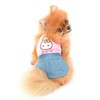 PAIDEFUL Small Girls Dog Denim Dress Spring Summer Sundress Cartoon