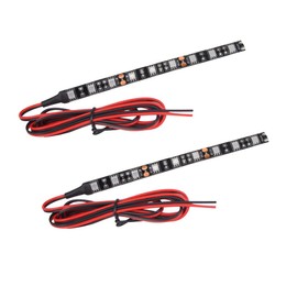 JinXiu Universal Motorbike LED Indicators, 2pc Exterior Orange LED Indicators Strip for Motorcycle Bike Amber LED Turn Signal Indicator Blinker Light