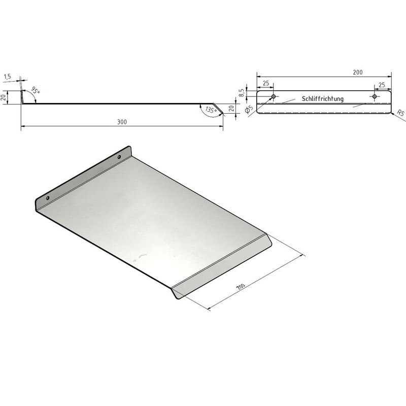Weather Protection Small Pent Roof with Drip Edge Made of